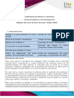 Syllabus Del Curso Ética Docente