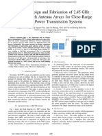 Research, Design and Fabrication of 2.45 GHZ Microstrip Patch Antenna Arrays For Close-Range Wireless Power Transmission Systems