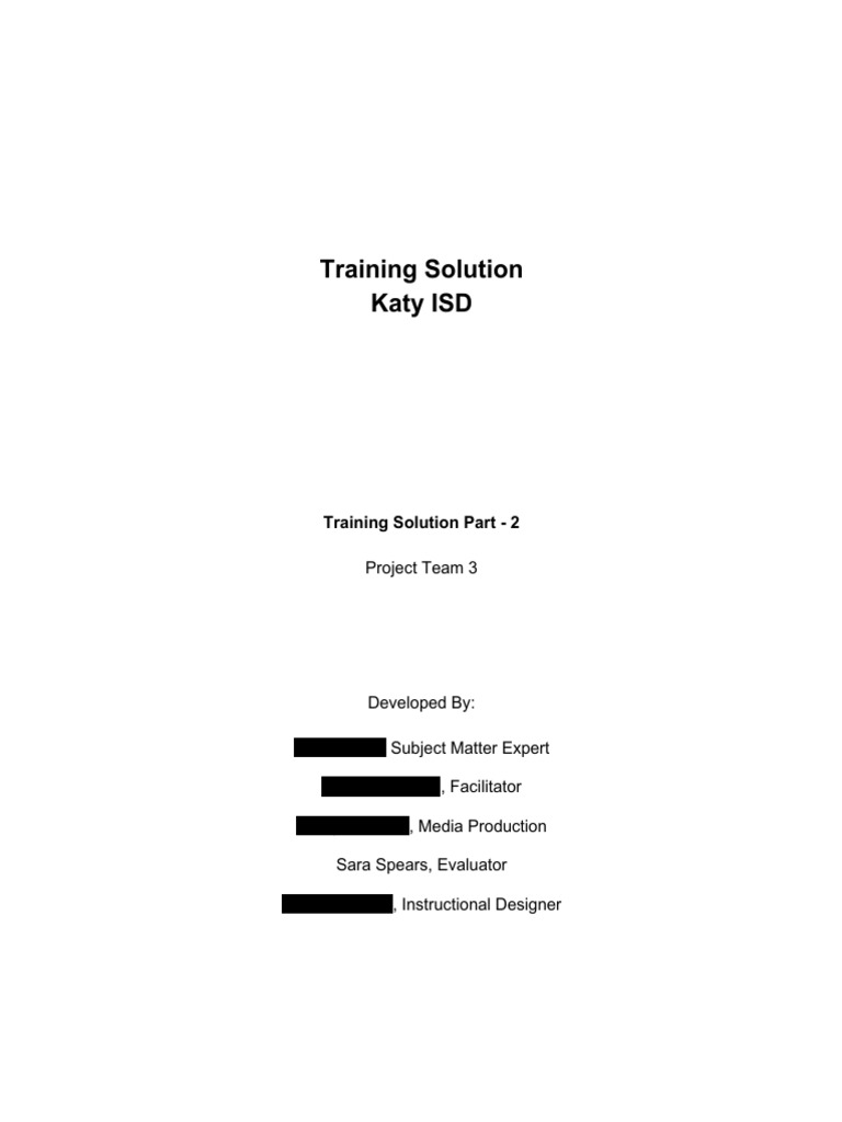 Training Solution Part 2 | PDF | Educational Technology | Competence ...