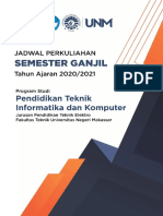 Jadwal Perkuliahan Semester Ganjil