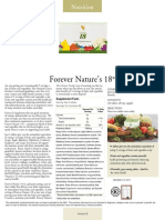 Forever Nature's 18: Supplement Facts