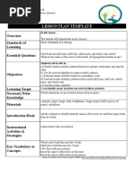 Lesson Plan Template: Standards of Learning Essential Questions