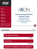 Kansas City Mayoral Election Brushfire 2 Study: Global Perspective. Innovative Research. Superior Results