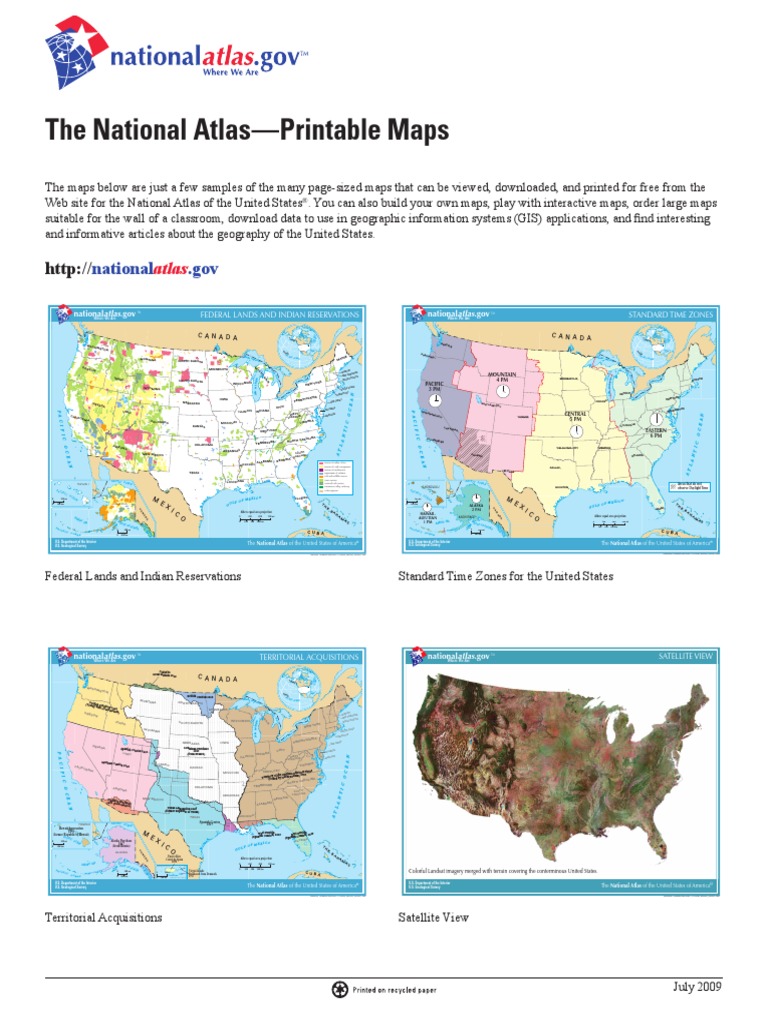 The National AtlasPrintable Maps PDF Map Graphic Design