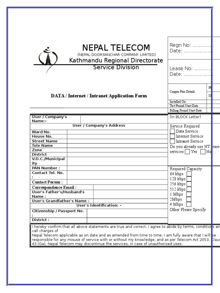 Nepal Telecom: Kathmandu Regional Directorate Service Division | PDF ...