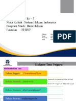 Inisiasi Tuton Ke - 3 Mata Kuliah: Sistem Hukum Indonesia Program Studi: Ilmu Hukum Fakultas: FHISIP
