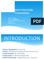 Summer Internship Presentation