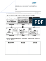 Evaluacion de Ciencias Sociales Primero Básico