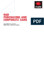 Purchasing Corporate Card Conditions of Use