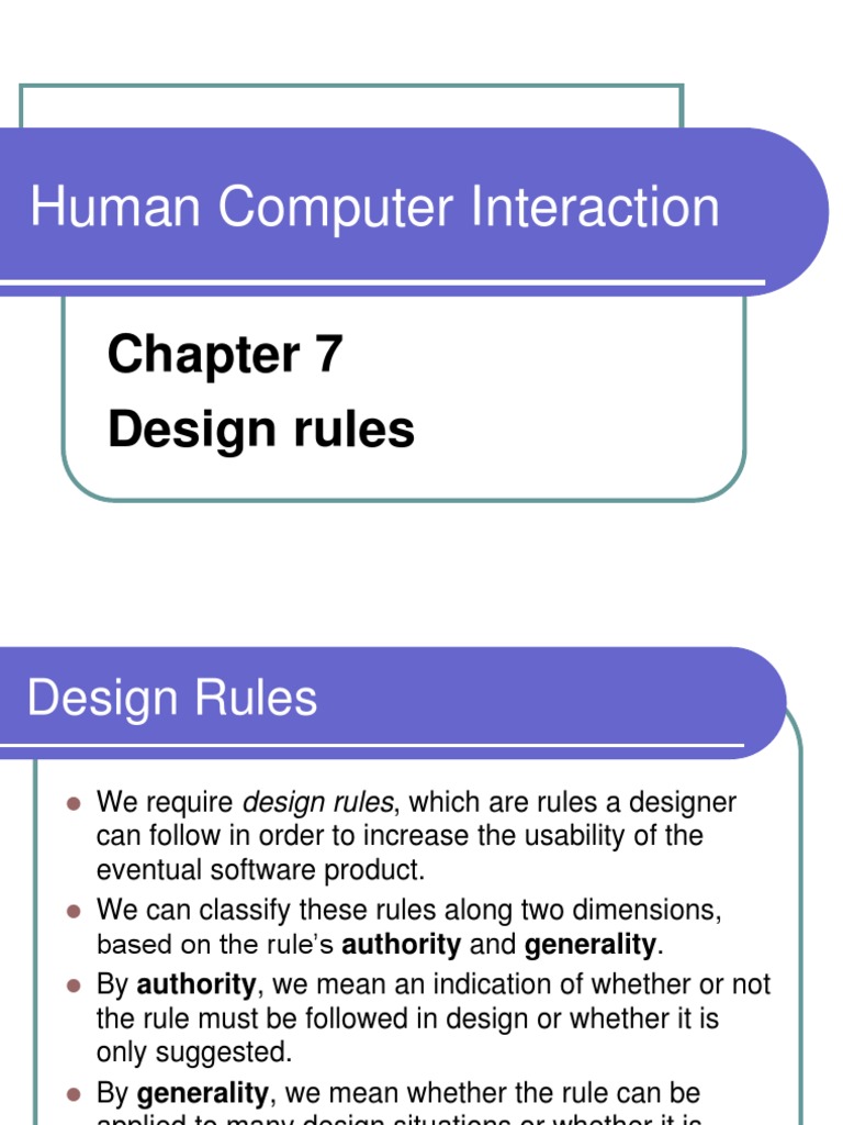 HCI Design Rules and Guidelines | PDF | Usability | Human Factors And ...
