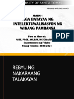 Aralin 1 - Ikatlong Bahagi - 13 Tesis Hinggil Sa Wikang Pambansa (Synchronous)