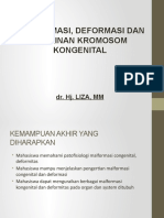 Malformasi, Deformasi Dan Kelainan Kromosom Kongenital: Dr. Hj. LIZA, MM