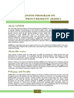 Training Program On Public Procurement (Basic) : About AJNIFM