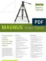 Video Tripod: Owner's Manual