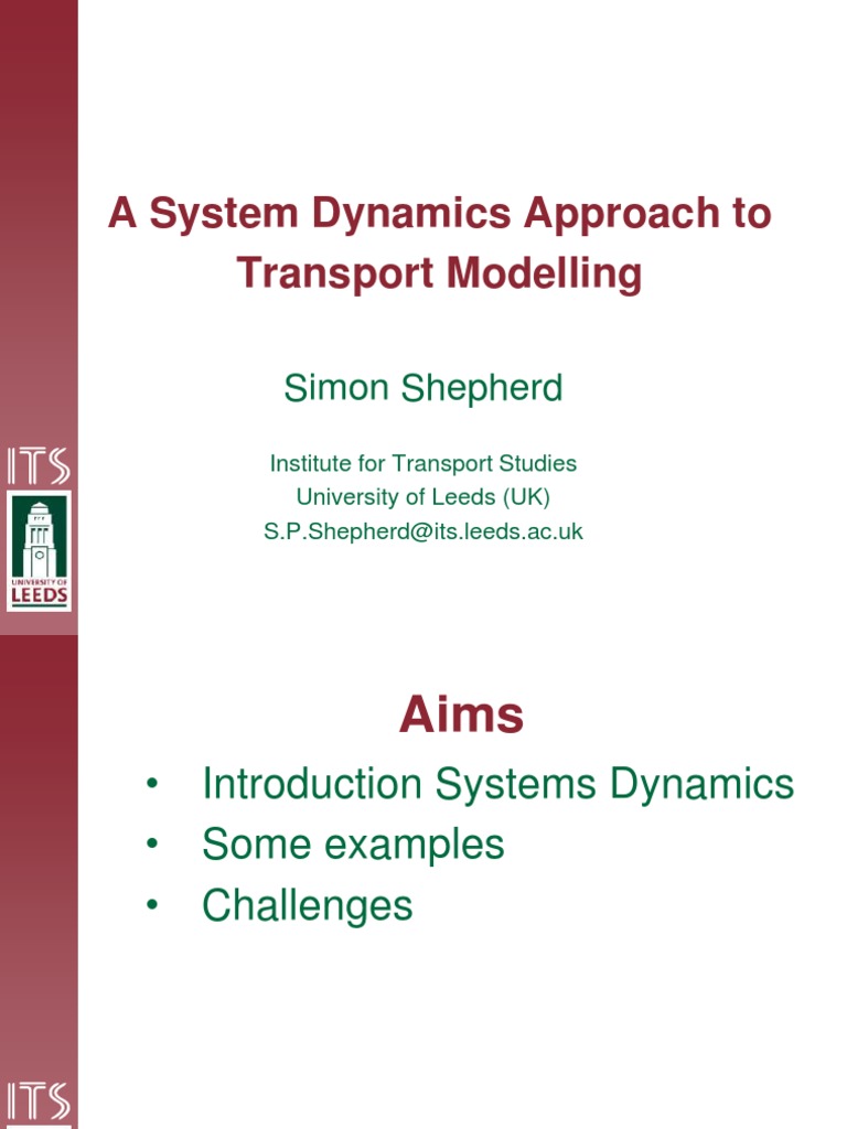 System Dynamics in Transport Modelling | PDF | Transport | Business