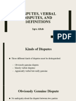 D V D D: Isputes, Erbal Isputes, and Efinitions
