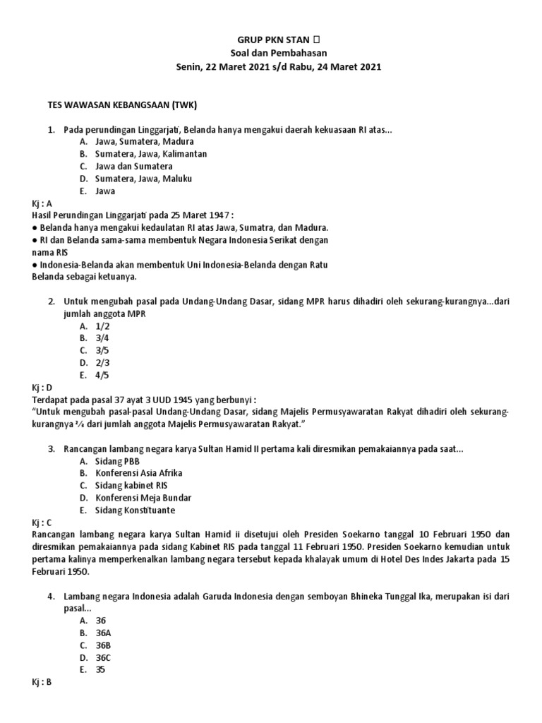 Latihan Soal Spmb