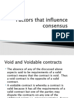 Factors Influencing Consensus