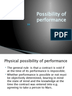 Possibility of Performance and Terms of Contract