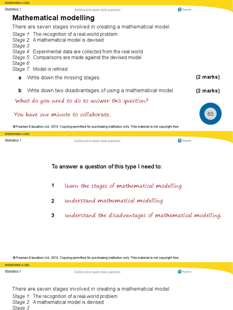 Exam-Style Question:: Mathematical Modelling | PDF | Mathematical Model ...