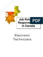 Job Roles and Responsibilities in Canada Electronic Technicians