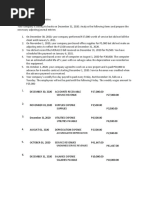 Assignment. Adjusting Entries: Accumulated Depreciation