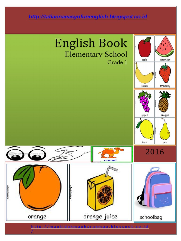 English Book Elementary School Grade 1 Pdf Human Anatomy