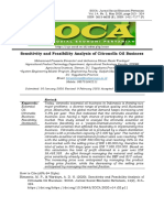 Sensitivity and Feasibility Analysis of Citronella Oil Business