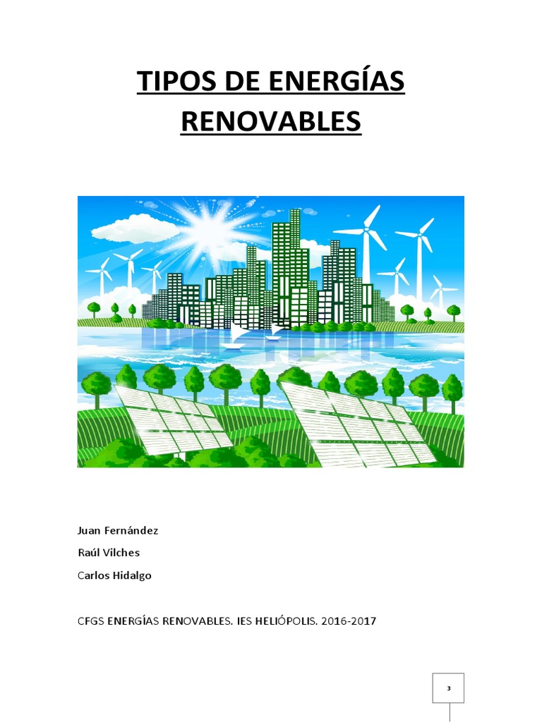 Tipos de Energías Renovables en España | PDF | Energía solar | Energía ...