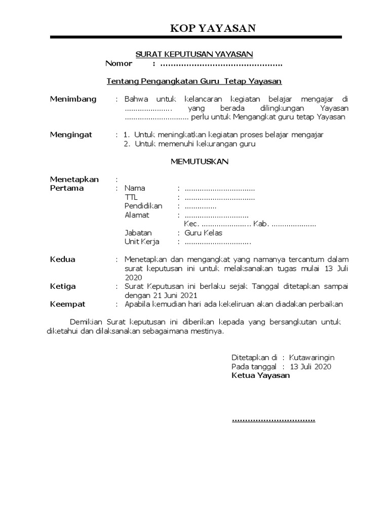 Contoh Sk Dan Skbm Pdf