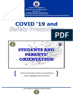 Virtual Orientation on COVID Safety