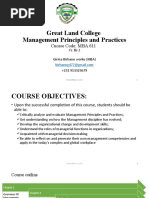 Management Principles and Practices