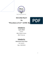 Internship Report On "Procedures of L/C" of IFIC Bank LTD