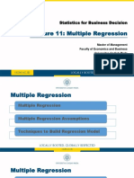 Lecture 11: Multiple Regression: Statistics For Business Decision