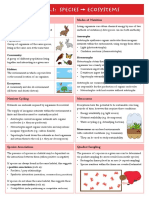 Topic 4.1: Species Ecosystems: Modes of Nutrition Ecological Organisation