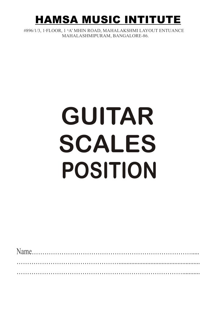 C Major Scale Positions for Guitar | PDF | Guitar Family Instruments ...