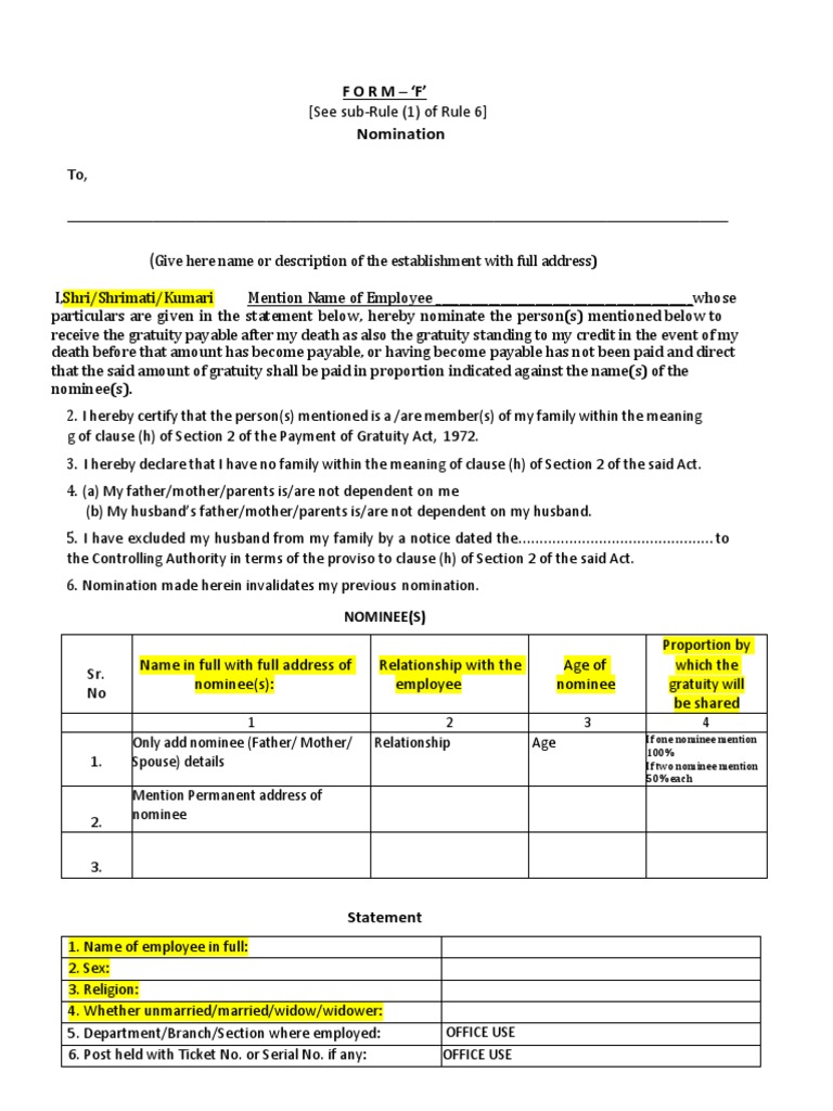 sample-gratuity-nomination-form-f-pdf-social-institutions-social