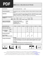 Wb9009E M.M.A. Welding Electrode: Bs en 14700-2005: Efe2