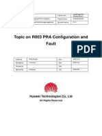 Topic On R003 PRA Configuration and Fault-20030122-B