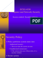 ECEG-6530 Computer (And Network) Security: Access Control, Security Policies