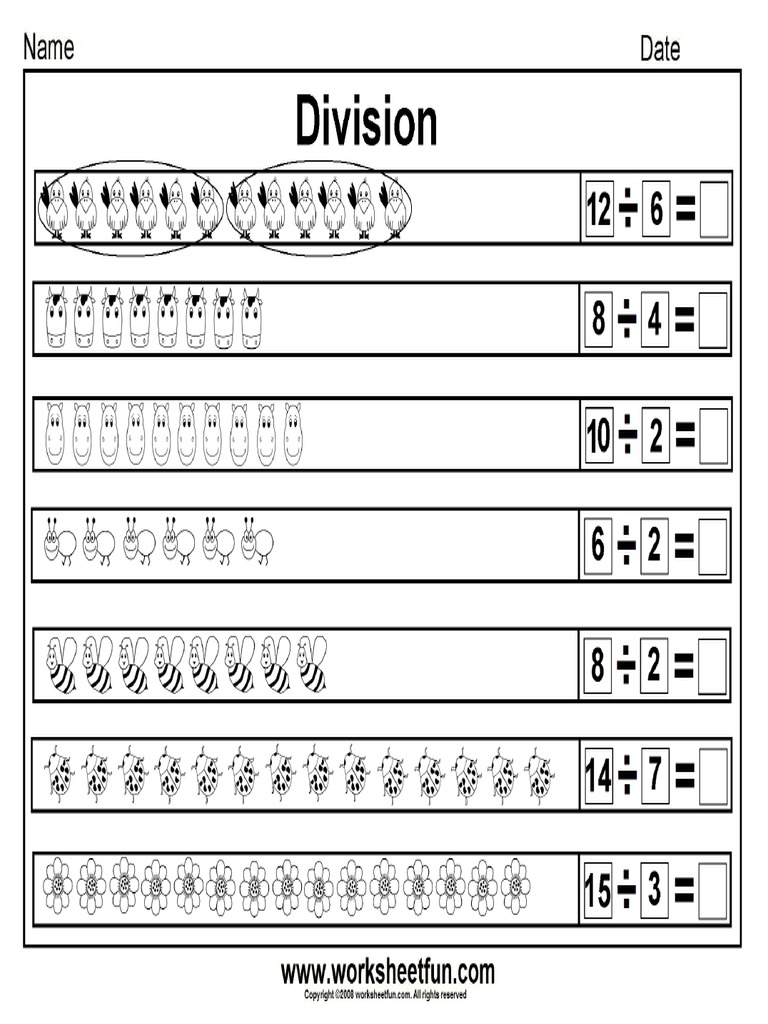 Division Worksheet 2 | Pdf