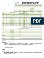 CoCurricular Schedule - 2021