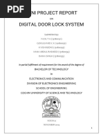 Mini Project Report Digital Door Lock System: Submitted by