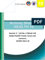 Quarter 3 - Las No. 2 (Week 5-8) Global Health Trends, Issues and Concerns (H10Hc-Iiid-E-4)