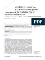 The Role of Job Rotation in Enhancing Employee Performance in The Egyptian Travel Agents: The Mediating Role of Organizational Behavior