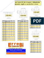 Tabella Fori Standard Per Sedi Di Viti