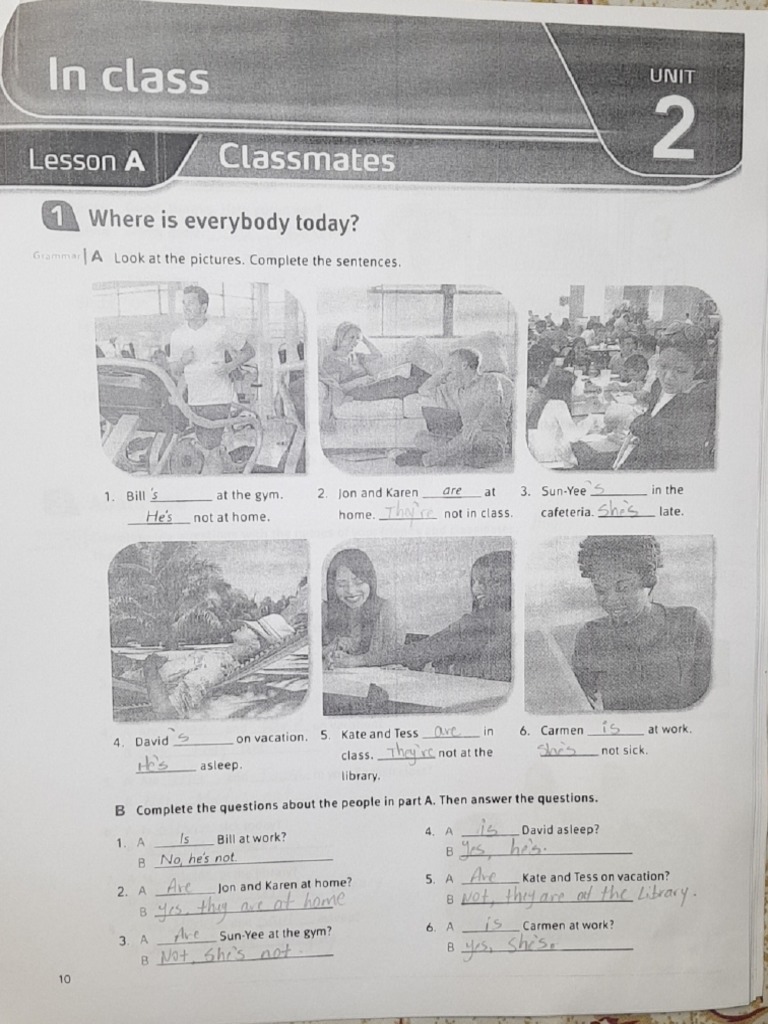 Inglés, Unit 2, Workbook | PDF