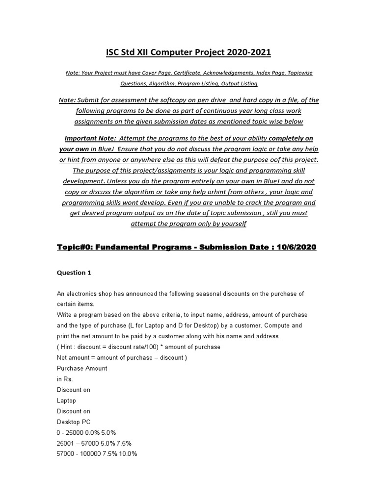 Java Programming Assignment Overview | PDF | Parameter (Computer ...