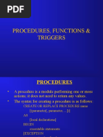 Procedures, Functions & Triggers