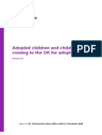 Adopted Children and UK Adoption Guidance